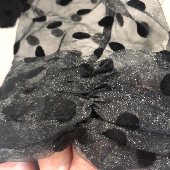 COPY - Zara Black Organza Polka Dot Crop Blouse NWT - Picture 13 of 14